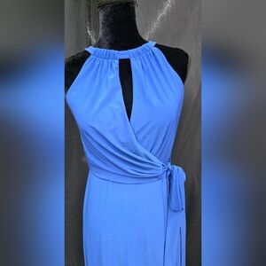 Elegant Blue Sleeveless Dress